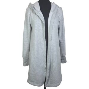 Level 8 Women's Gray Hooded Open Cardigan Size Small